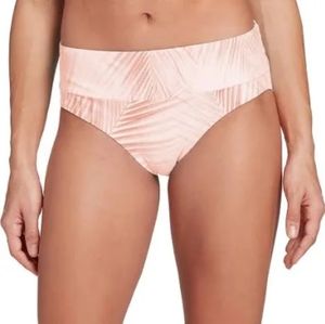 2/$30 Mid Rise Bikini NWT Womens Wide Band Swim Bottoms Size XL Soft Palms Coral
